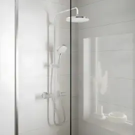 Душова система з термостатом Vernis Blend Hansgrohe 26276000 Chrome — вид згори
