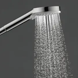 Душова система з термостатом Vernis Blend Hansgrohe 26276000 Chrome — в інтерʼєрі ванної кімнати