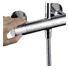 Душова система з термостатом Vernis Blend Hansgrohe 26318000 — вид згори