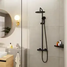 Душова система з термостатом Vernis Blend Hansgrohe 26426670 — вид спереду