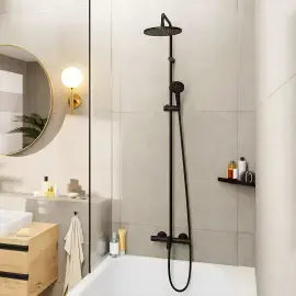 Душова система з термостатом Vernis Blend Hansgrohe 26899670 — вид спереду