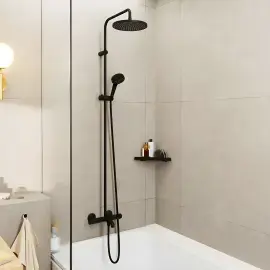 Душова система з термостатом Vernis Blend Hansgrohe 26899670 — бічний ракурс