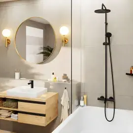 Душова система з термостатом Vernis Blend Hansgrohe 26899670 — вид згори