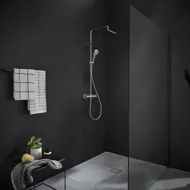 Душевая система с термостатом Vernis Shape Hansgrohe 26286000 — вид спереди