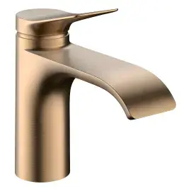 Змішувач для раковини Vivenis Hansgrohe 75015140 Brushed Bronze — вид на білому тлі