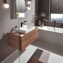 Змішувач для раковини Vivenis Hansgrohe 75020670 Black Matt — вид спереду