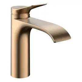 Змішувач для раковини Vivenis Hansgrohe 75023140 Brushed Bronze — вид на білому тлі
