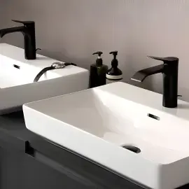 Змішувач для раковини Vivenis Hansgrohe 75023670 Matt Black — вид спереду