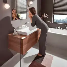 Змішувач для раковини Vivenis Hansgrohe 75033700 White Matt — бічний ракурс