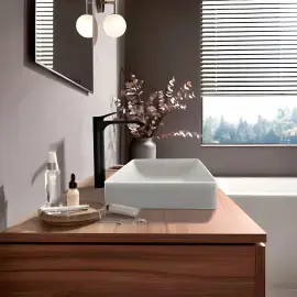 Змішувач для раковини Vivenis Hansgrohe 75040670 Matt Black — вид спереду