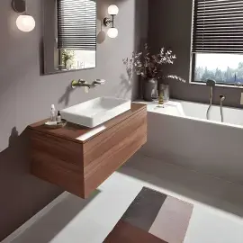 Змішувач для раковини Vivenis Hansgrohe 75050140 Brushed Bronze — вид спереду