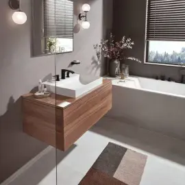 Змішувач для ванни Vivenis Hansgrohe 75444670 Matt Black — вид спереду