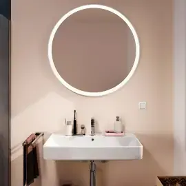 Дзеркало Xarita Lite S Hansgrohe 54967700 Matt White — бічний ракурс