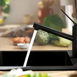 Змішувач для кухні Zesis M33 Hansgrohe 74802670 Matt Black — вид спереду