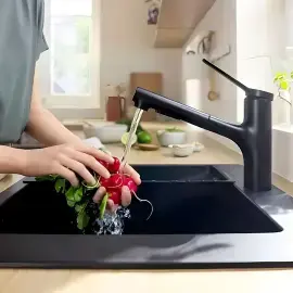 Змішувач для кухні Zesis M33 Hansgrohe 74820670 Matt Black — вид спереду