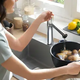 Змішувач для кухні Zesis M33 Hansgrohe 74823000 Chrome — вид ззаду