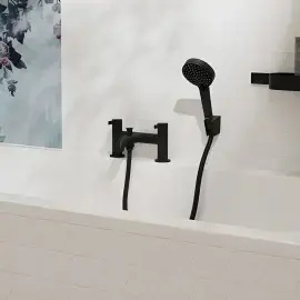 Змішувач для ванни Zesis S Hansgrohe 74424670 Matt Black — вид спереду