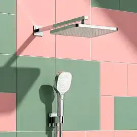 Комплект душової системи з термостатом Bilovec Imprese t04800901SBC Chrome — вид спереду