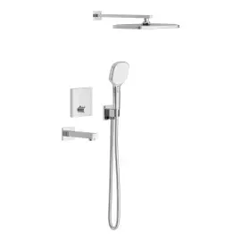 Комплект душової системи з термостатом Bilovec Imprese t04800901SBC Chrome — вид на білому тлі