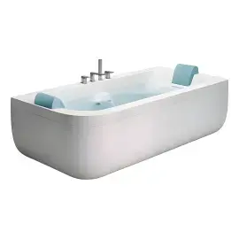 Ванна гідромасажна AQUASOUL DOUBLE правостороння Jacuzzi AQU50012A45 — вид на білому тлі