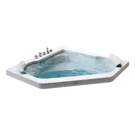 Ванна гідромасажна AURA CORNER CORIAN Jacuzzi AUR203K0A00+ 720206211 — вид на білому тлі