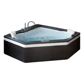 Ванна гідромасажна AURA  CORNER WOOD Jacuzzi AUR205K0A61 — вид на білому тлі