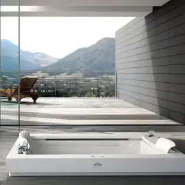 Ванна гідромасажна AURA PLUS CORIAN Jacuzzi AUR303K0A00+720206271 — вид спереду