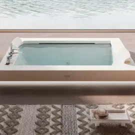 Ванна гідромасажна AURA PLUS CORIAN Jacuzzi AUR303K0A00+720206271 — бічний ракурс