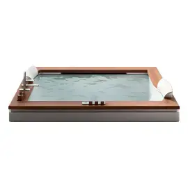 Ванна гідромасажна AURA PLUS WOOD Jacuzzi AUR304K0A00 — вид на білому тлі