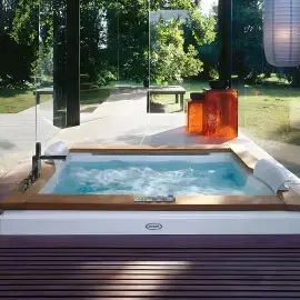 Ванна гідромасажна AURA PLUS WOOD Jacuzzi AUR304K0A00 — бічний ракурс