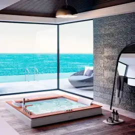 Ванна гідромасажна AURA PLUS WOOD Jacuzzi AUR304K0A00 — вид згори