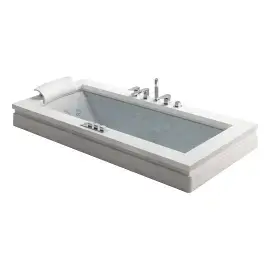 Ванна гідромасажна AURA UNO STONE Jacuzzi 9F43809A — вид на білому тлі