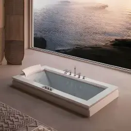Ванна гідромасажна AURA UNO STONE Jacuzzi 9F43809A — вид спереду