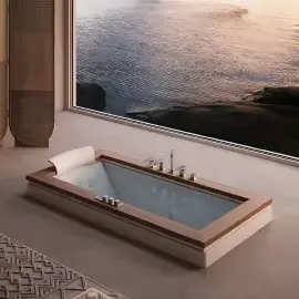 Ванна гідромасажна AURA UNO WOOD Jacuzzi AUR104J0A00 — вид спереду