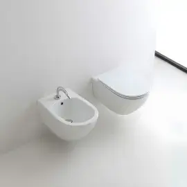 Унітаз підвісний Aquatech Kerasan 3714 30 + 3791 30 Bianco Matt — вид спереду