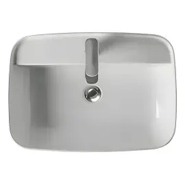 Умивальник Tribeca Kerasan 5140 01 Glossy White — вид ззаду