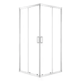 Душова кабіна Suvia 2D R55 New Trendy K-5114 Chrome 90 х 90 х 190 см — вид на білому тлі