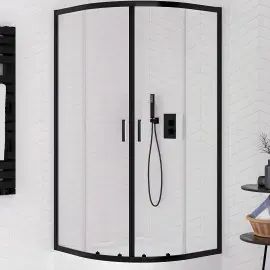 Душова кабіна Suvia 2D R55 New Trendy K-5116 Black 90 х 90 х 190 см — вид спереду
