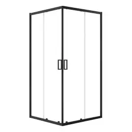 Душова кабіна Suvia 2D R55 New Trendy K-5117 Black 80 х 80 х 190 см — вид на білому тлі