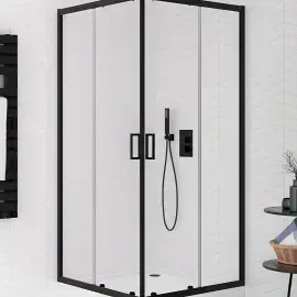 Душова кабіна Suvia 2D R55 New Trendy K-5118 Black 90 х 90 х 190 см — вид спереду