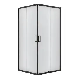 Душова кабіна Suvia 2D R55 New Trendy K-5126 Black 90 х 90 х 190 см — вид на білому тлі