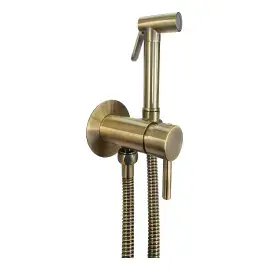 Гігієнічний душ  Tweet Round Mix зі змішувачем та шлангом  ZDUP 110 BR Paffoni ZDUP110BR Bronzed — вид на білому тлі