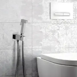 Гігієнічний душ  Tweet Square Mix зі змішувачем та шлангом  ZDUP 112 CR Paffoni ZDUP112CR Chrome — вид спереду