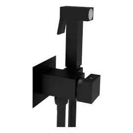 Гігієнічний душ  Tweet Square Mix зі змішувачем та шлангом  ZDUP 112 NO Paffoni ZDUP112NO Matt Black — вид на білому тлі