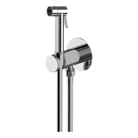 Гігієнічний душ прихованого монтажу  new BIDET KIT із запірним змішувачем Paffoni ZDUP128CR Chrome — вид на білому тлі