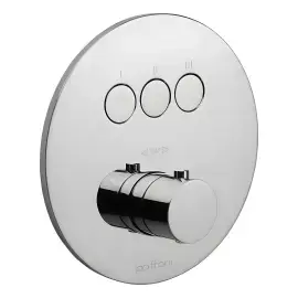 Термостат для душу на 3 споживача  Compact Box Paffoni CPT019CR Chrome — вид на білому тлі