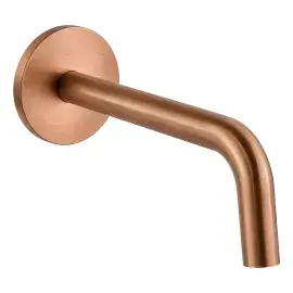 Вилив для ванни 17,5 см Paffoni ZBOC139RASP Brushed Copper PVD — вид на білому тлі