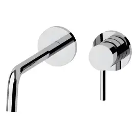 Змішувач для раковини настінний  Light вилив 248 мм Paffoni LIG007CR70 Chrome — вид на білому тлі
