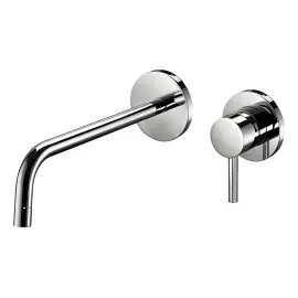 Змішувач для раковини настінний  Light вилив 248 мм Paffoni LIG007CR70 Chrome — вид спереду