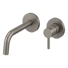 Змішувач для раковини Light Paffoni LIG007MG70 Mercury Grey — вид на білому тлі